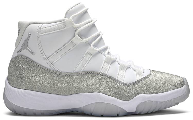 Tenis Jordan 11 White Metallic Silver