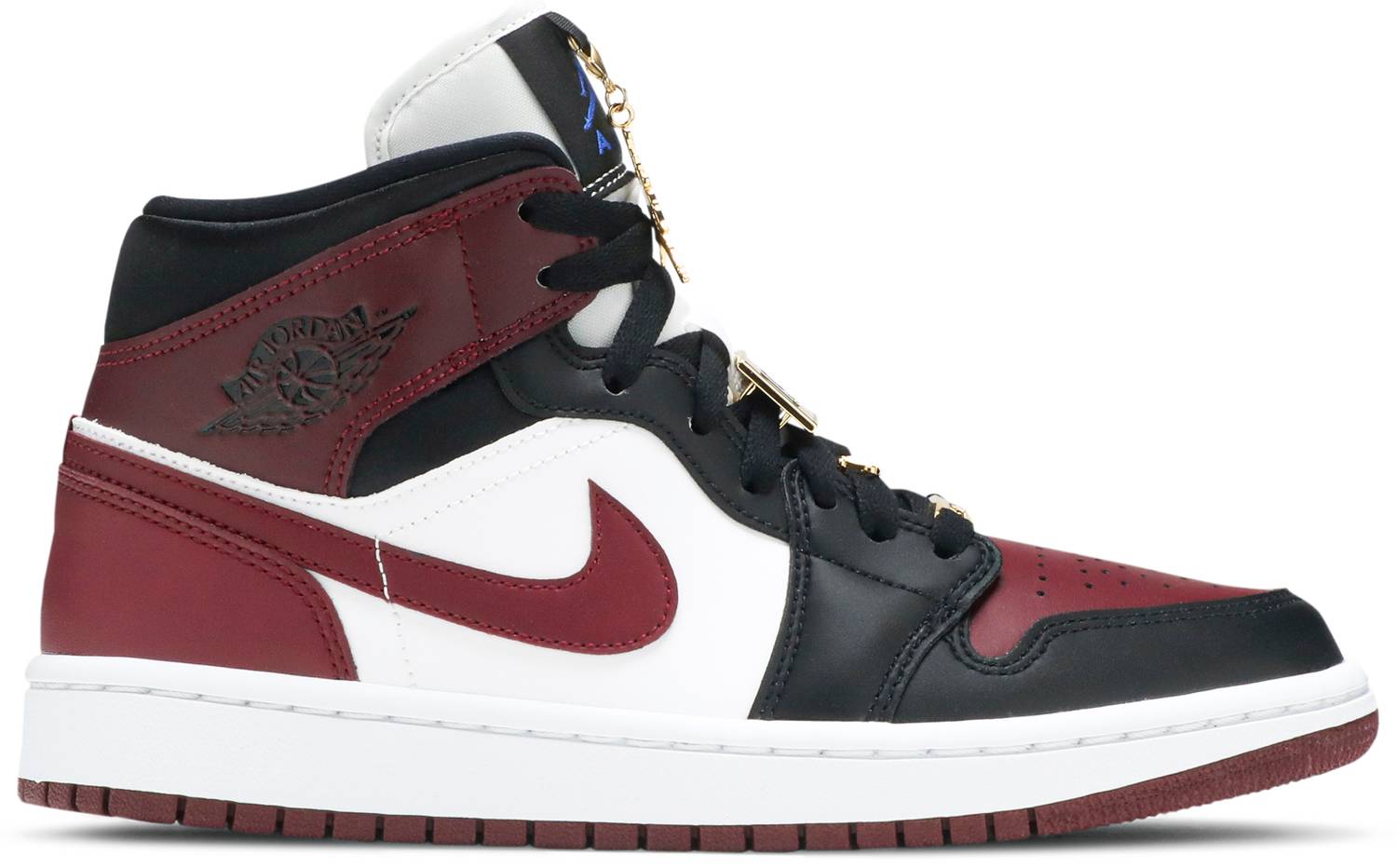 Tenis Air Jordan 1 Mid Se Black Dark Beetroot