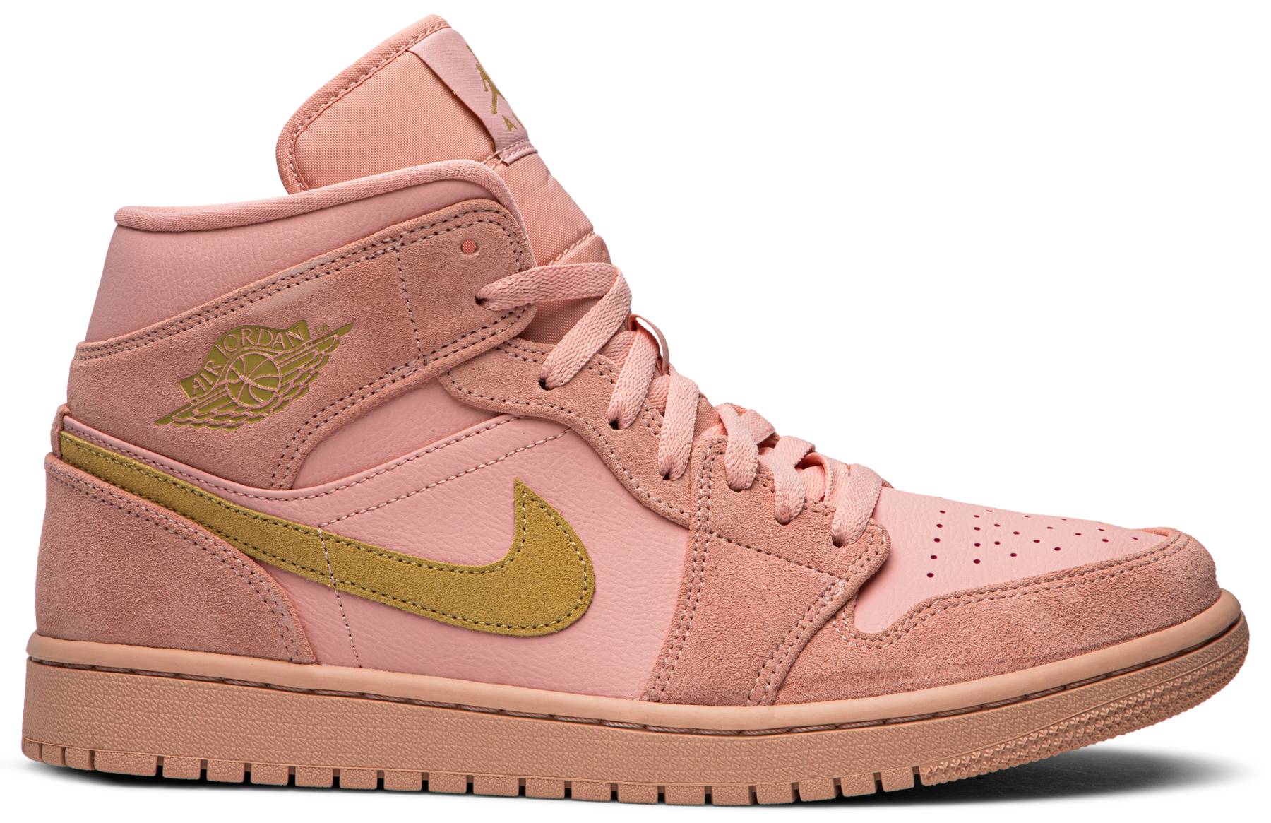 Tenis Air Jordan 1 Mid Coral Gold