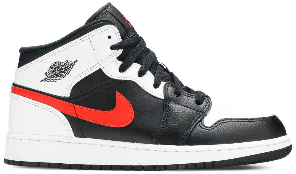 Tenis Air Jordan 1 Mid Black Chile Red White