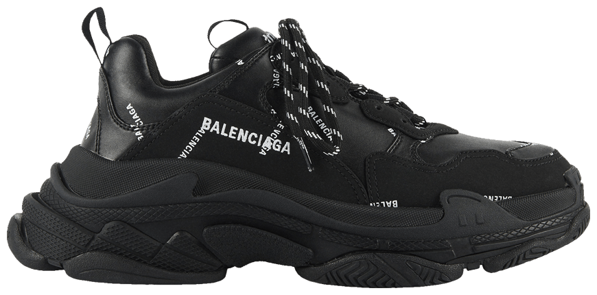Tenis Balenciaga Triple S Allover Logo Black