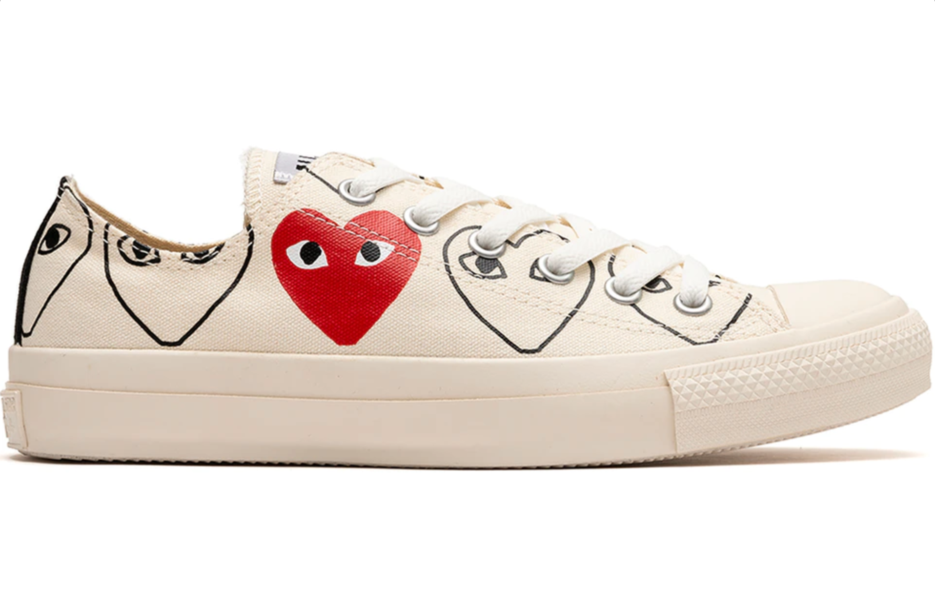 Tenis Converse Chuck Taylor All Star 70s Ox Comme Des Garçons Play All Over Natural