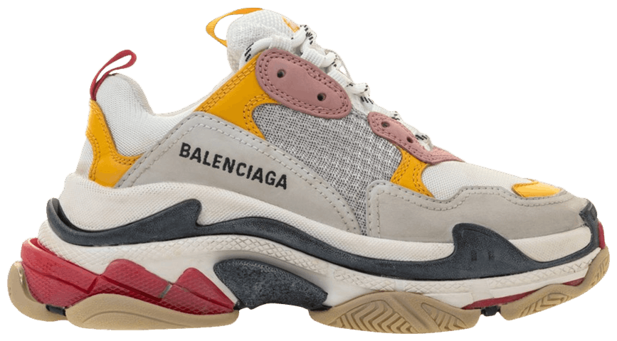 Tenis Balenciaga Triple S Cream Yellow Red