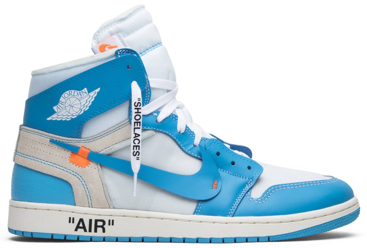 Tenis Air Jordan 1 High Off White University Blue