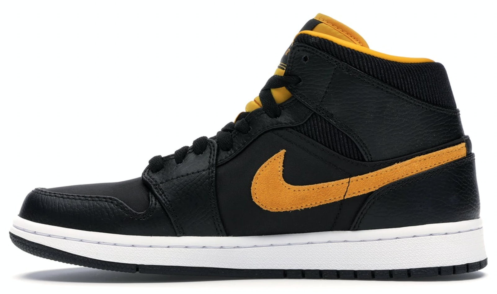 Tenis Air Jordan 1 Mid Black University Gold