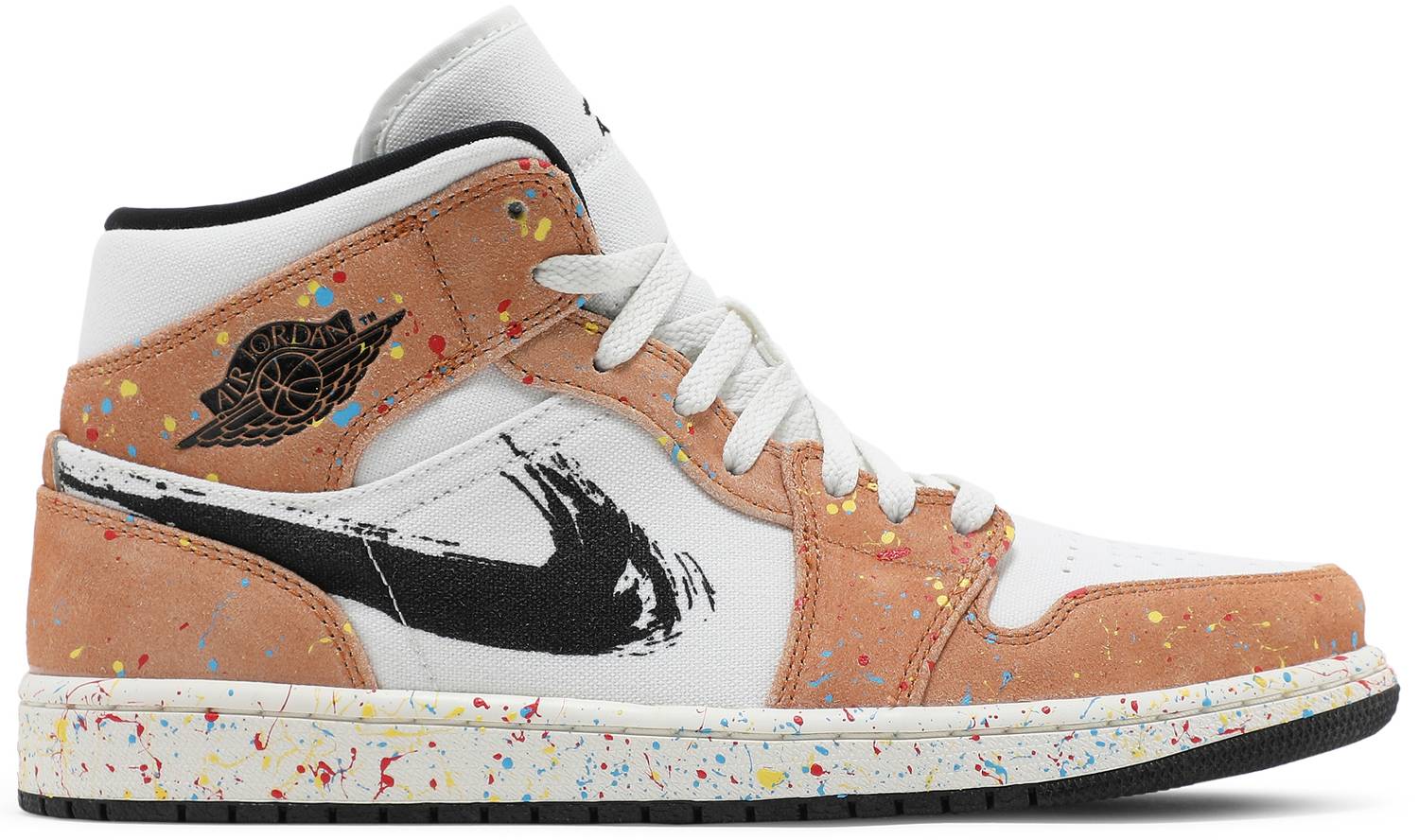 Tenis Air Jordan 1 Mid Se Brushstroke