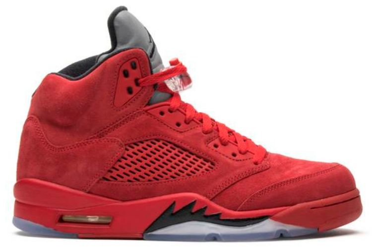 Tenis Jordan 5 Red Suede