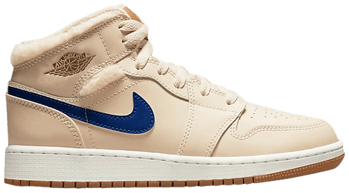 Tenis Air Jordan 1 Mid Fleece Pearl White