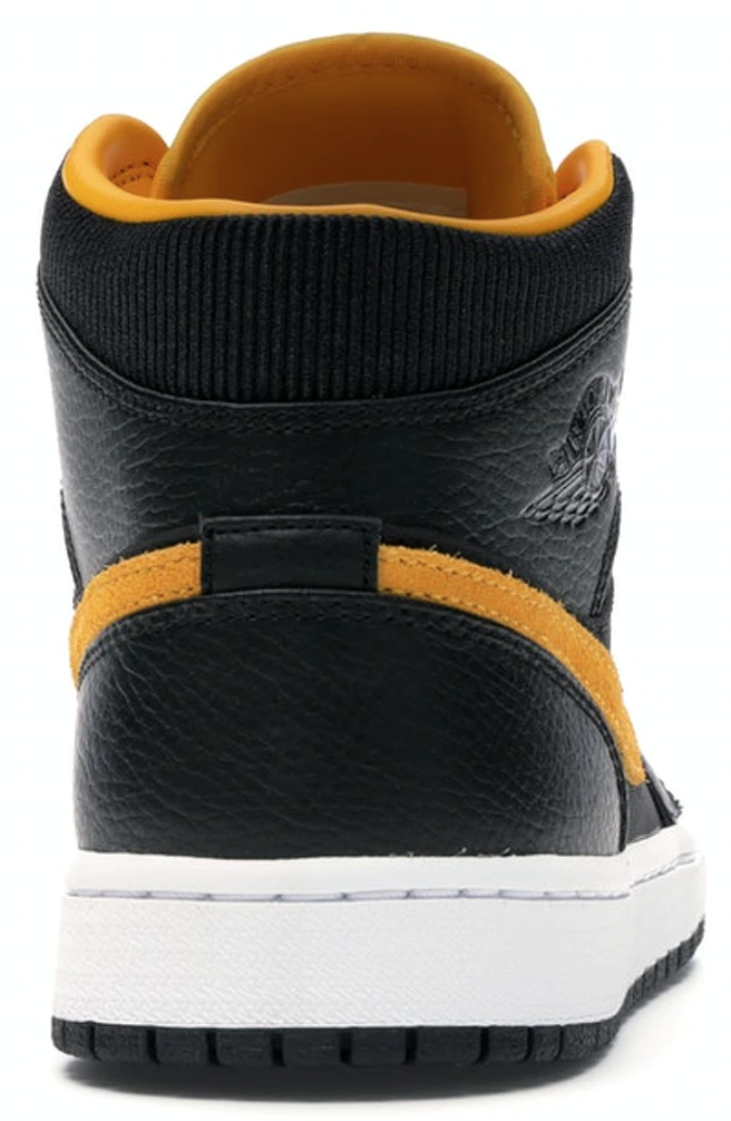 Tenis Air Jordan 1 Mid Black University Gold
